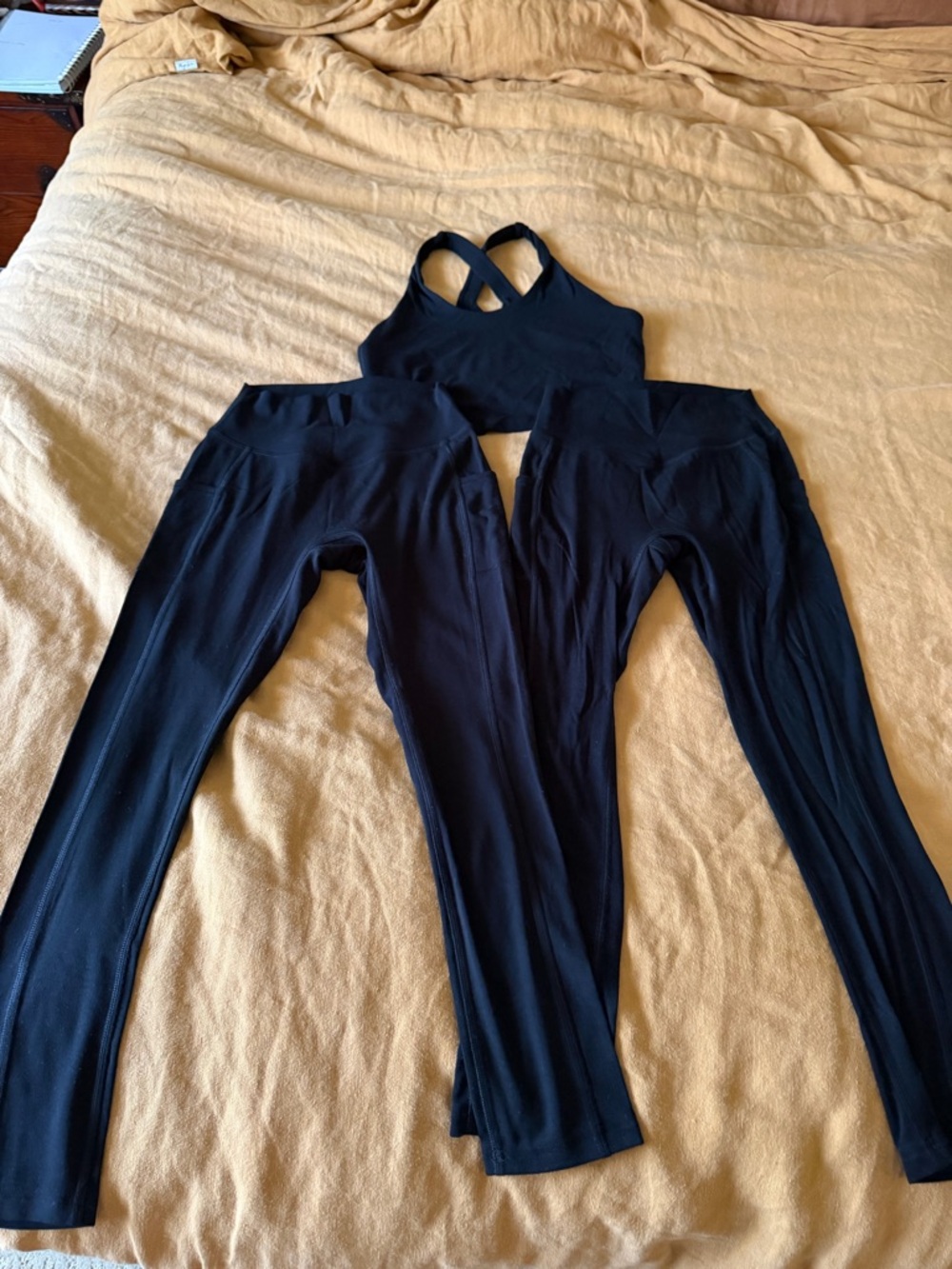 Bundle Namarie High-Waist Leggings (2) with (1) Cross-Back Sports Bra crop tank